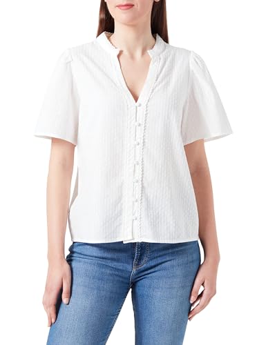 Y.A.S Damen YASTIA SS TOP S. NOOS Kurzarmbluse, Star White, Large von YAS