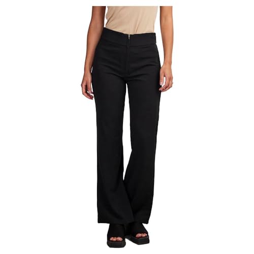 Y.A.S Damen YASVICTORIA Wide Pant S. NOOS Stoffhose, Black, XXL von YAS