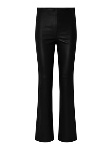 Y.A.S Damen YASZELLU Bootcut Leather Pant NOOS Lederhose, Black, XX-Large von YAS