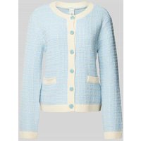 YAS Cardigan mit Strukturmuster Modell 'LIVIA' in Hellblau, Größe XS von YAS