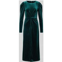 YAS Cocktailkleid aus Samt mit Mohair-Anteil Modell 'HELLA' in Dunkelgruen, Größe L von YAS