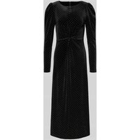 YAS Cocktailkleid aus Samt mit Mohair-Anteil Modell 'HELLA' in Metallic Black, Größe L von YAS