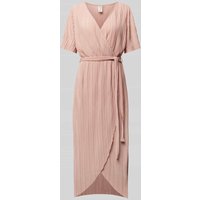 YAS Cocktailkleid in Wickel-Optik Modell 'OLINDA' in Altrosa, Größe 42 von YAS