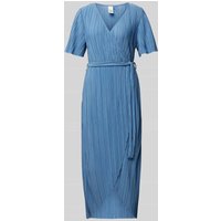 YAS Cocktailkleid in Wickel-Optik Modell 'OLINDA' in Hellblau, Größe 42 von YAS