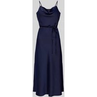 YAS Cocktailkleid mit Bindegürtel Modell 'Thea' in Marine, Größe 40 von YAS