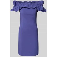 YAS Cocktailkleid mit Carmen-Ausschnitt Modell 'CARRIE' in Bleu, Größe 38 von YAS