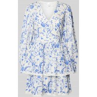 YAS Cocktailkleid mit V-Ausschnitt Modell 'ELIN' in Blau, Größe 42 von YAS