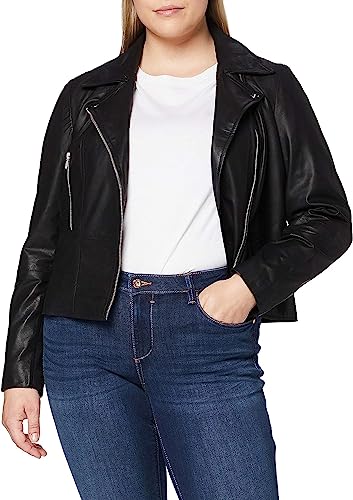 YAS Damen Yas sophie Leather Jacket Noos Lederjacke, Schwarz, M EU von YAS