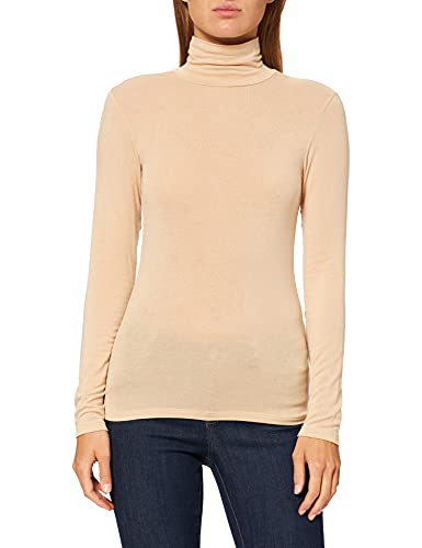 YAS Damen YASWOOLA LS HIGH Neck TOP NOOS Pullover, Cuban Sand, L von YAS