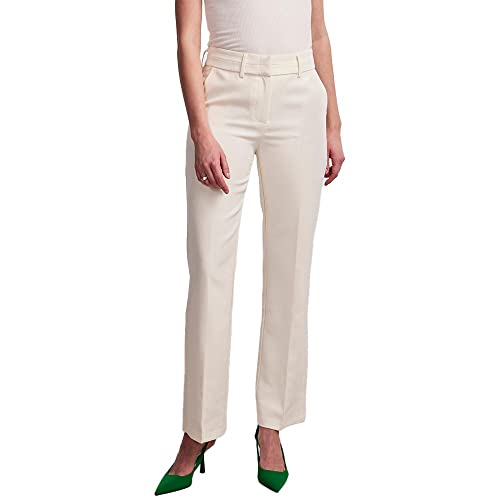 YAS Damen Yasbluris Mw Flared Pant Noos Anzughose, Star White, L EU von YAS