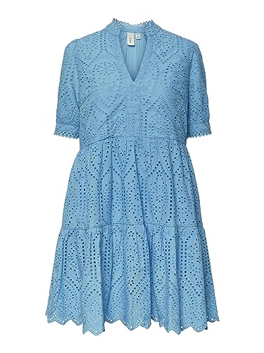 YAS Damen Yasholi S. Noos Short Dresses, Ethereal Blue, S EU von YAS