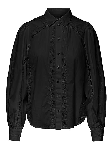 YAS Damen Yaskenora Shirt S. Noos Bluse, Schwarz, S EU von YAS