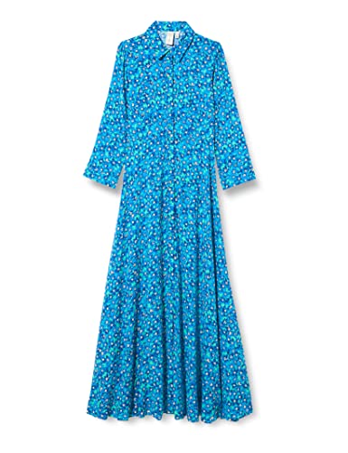 YAS Damen Yassavanna Long Shirt Dress S. Noos Kleid, Pool Green/Aop:polly Print, L EU von YAS