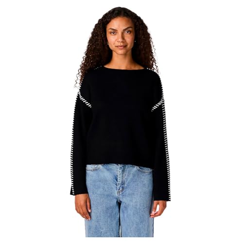 YAS Damen Yasstitcha Knit S. Noos Strickpullover, Schwarz, XL EU von YAS