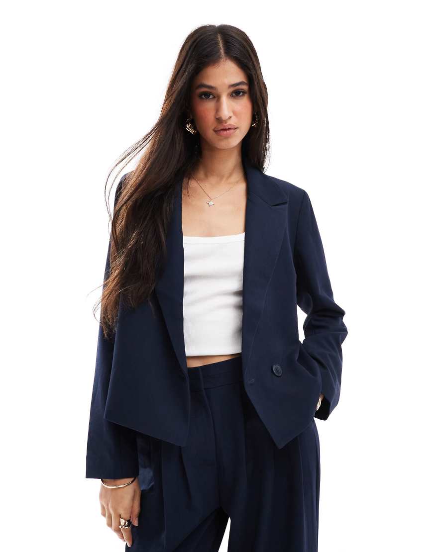 YAS - Eleganter, kurzer Blazer in Marineblau, Kombiteil YAS - Eleganter, kurzer Blazer in Marineblau, Kombiteil von YAS