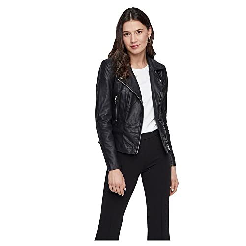 YAS Damen Yas sophie Leather Jacket Noos Lederjacke, Schwarz, L EU von YAS