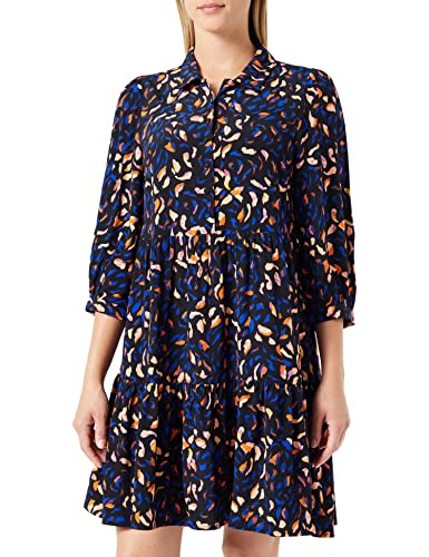 YAS Damen Yaserika 3/4 Dress S. Noos Kleid, Black/Aop:spilo Print, XS EU von YAS