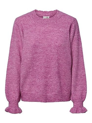 Y.A.S Damen YASBALIS LS O-Neck Knit Pullover S. NOOS Strickpullover, Purple Orchid, 42 von YAS