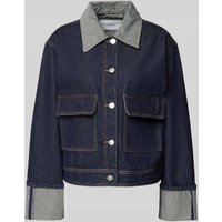 YAS Jeansjacke mit Pattentaschen Modell 'MARIA' in Jeansblau, Größe 40 von YAS