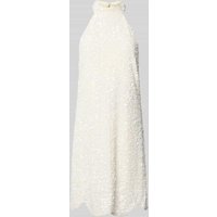 YAS Knielanges Cocktailkleid mit Paillettenbesatz Modell 'MIRA' in Offwhite, Größe M von YAS