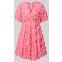 YAS Knielanges Cocktailkleid mit V-Ausschnitt Modell 'PAZYLLA' in Pink, Größe 38 von YAS