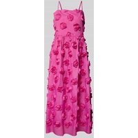 YAS Knielanges Cocktailkleid mit Zierbesatz in Fuchsia, Größe 38 von YAS
