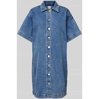 YAS Knielanges Jeanskleid mit durchgehender Knopfleiste Modell 'ELSA' in Jeansblau, Größe 42 von YAS