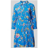YAS Knielanges Kleid mit Animal-Print Modell 'SAVANNA' in Blau, Größe L von YAS
