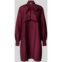 YAS Knielanges Kleid mit Stitching-Details Modell 'JULINA' in Bordeaux, Größe 40 von YAS
