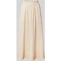 YAS Leinenrock mit elastischem Bund Modell 'FLAXY' in Beige, Größe 42 von YAS