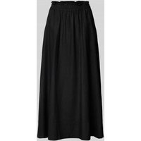 YAS Leinenrock mit elastischem Bund Modell 'FLAXY' in Black, Größe 38 von YAS