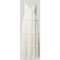 YAS Midikleid im Stufen-Look Modell 'ANINA' in Weiss, Größe 42 von YAS