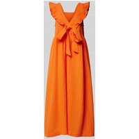 YAS Midikleid mit Strukturmuster Modell 'VIMOLA' in Orange, Größe L von YAS