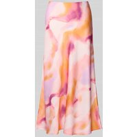 YAS Körpernaher Midirock mit Allover-Print Modell 'YASPELLA' in Hellrosa, Größe XS von YAS