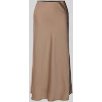 YAS Midirock mit elastischem Bund Modell 'PELLA' in Taupe, Größe XL von YAS