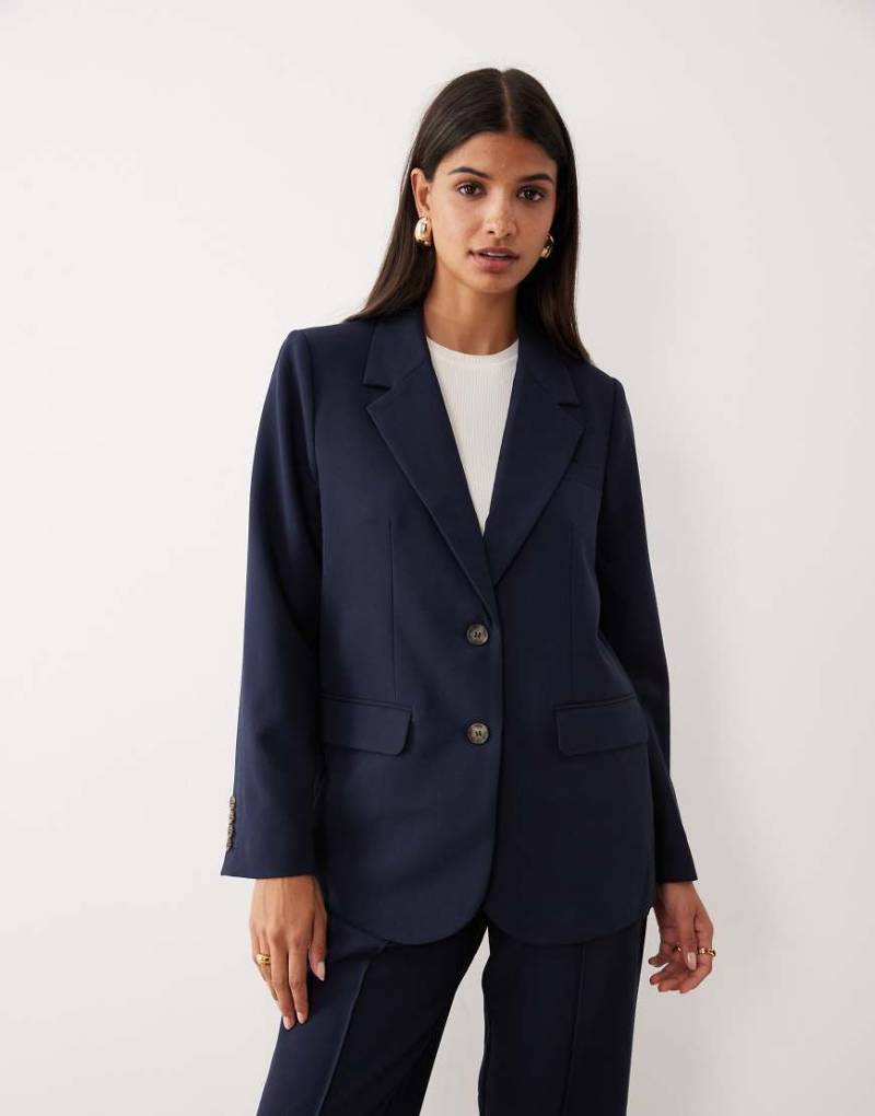YAS - Oversize-Blazer in Marineblau, Kombiteil von YAS