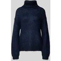 YAS Oversized Strickpullover mit gerippten Abschlüssen Modell 'LAMBI' in Marine, Größe XL von YAS