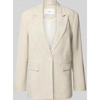 YAS Regular Fit Blazer aus Viskose-Leinen-Mix Modell 'LIRU' in Offwhite, Größe 38 von YAS