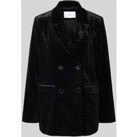 YAS Regular Fit Blazer mit Ziersteinbesatz Modell 'HELLA' in Metallic Black, Größe XL von YAS