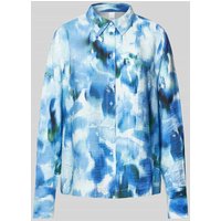 YAS Regular Fit Bluse in Crinkle-Optik Modell 'MILLO' in Blau, Größe 38 von YAS