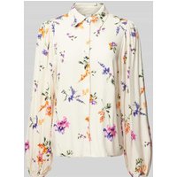 YAS Regular Fit Bluse mit Ballonärmeln Modell 'ASINA' in Offwhite, Größe 38 von YAS