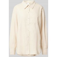 YAS Relaxed Fit Leinenbluse Modell 'FLAXY' in Beige, Größe 40 von YAS