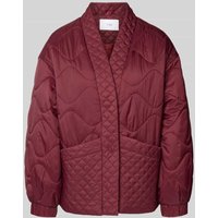 YAS Steppjacke mit Eingrifftaschen Modell 'TUCCO' in Bordeaux, Größe 40 von YAS