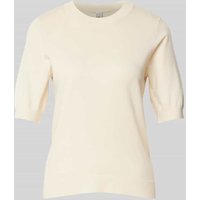 YAS Strickpullover mit 1/2-Ärmel Modell 'LENA' in Offwhite, Größe S von YAS