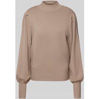 YAS Strickpullover mit Rundhalsausschnitt Modell 'FONNY' in Taupe, Größe L von YAS