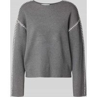 YAS Strickpullover mit Rundhalsausschnitt Modell 'STITCHA' in Mittelgrau, Größe XL YAS Strickpullover mit Rundhalsausschnitt Modell 'STITCHA' in Mittelgrau, Größe XL von YAS