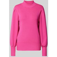 YAS Strickpullover mit Stehkragen Modell 'FONNY' in Pink, Größe M von YAS