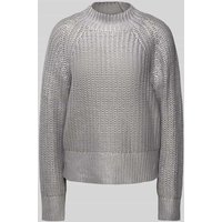 YAS Strickpullover mit gerippten Abschlüssen Modell 'MARISSI' in Silber, Größe S von YAS