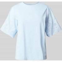 YAS T-Shirt mit Lochmuster Modell 'YASLEX' in Hellblau, Größe M von YAS