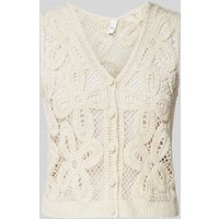 YAS Top in Strick-Optik mit Lochmuster Modell 'ANULA' in Offwhite, Größe L YAS Top in Strick-Optik mit Lochmuster Modell 'ANULA' in Offwhite, Größe L von YAS